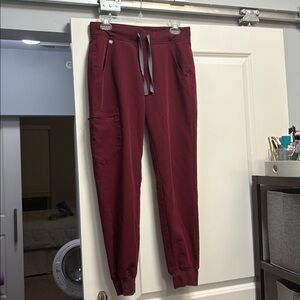 Figs Maroon Scrub Pants